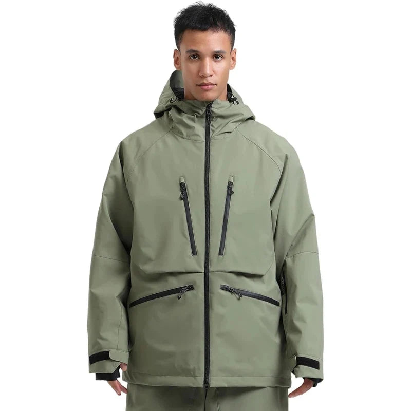 Unisex Kurtka Narciarska Rozpinana z Kapturem | Snowboardowa