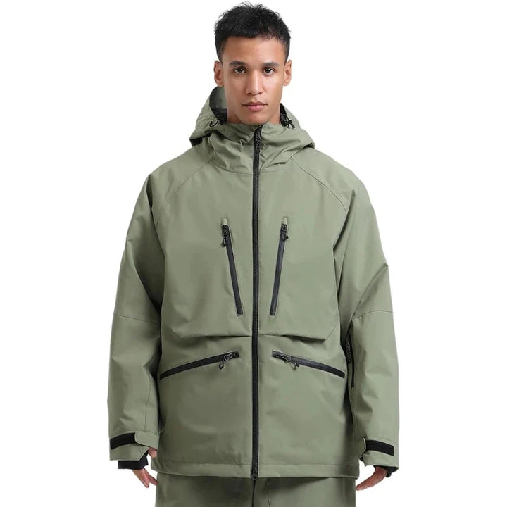 Unisex Kurtka Narciarska Rozpinana z Kapturem | Snowboardowa