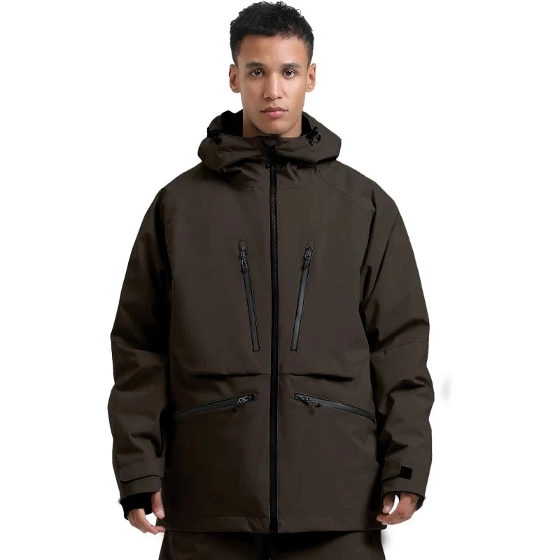 Unisex Kurtka Narciarska Rozpinana z Kapturem | Snowboardowa