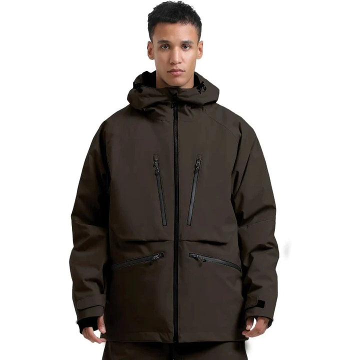 Unisex Kurtka Narciarska Rozpinana z Kapturem | Snowboardowa