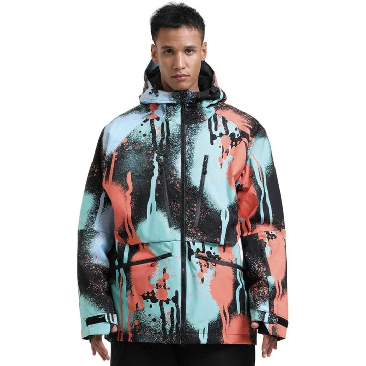 Unisex Kurtka Narciarska Rozpinana z Kapturem | Snowboardowa