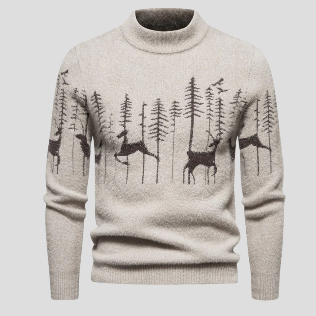 Herren Sweter Golf Ciepły z Dzianiny | Świąteczne
