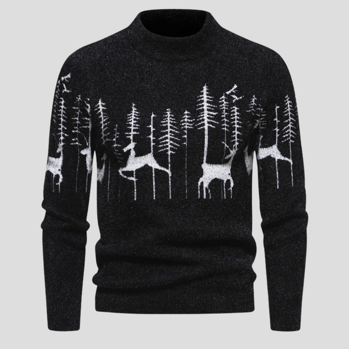Herren Sweter Golf Ciepły z Dzianiny | Świąteczne
