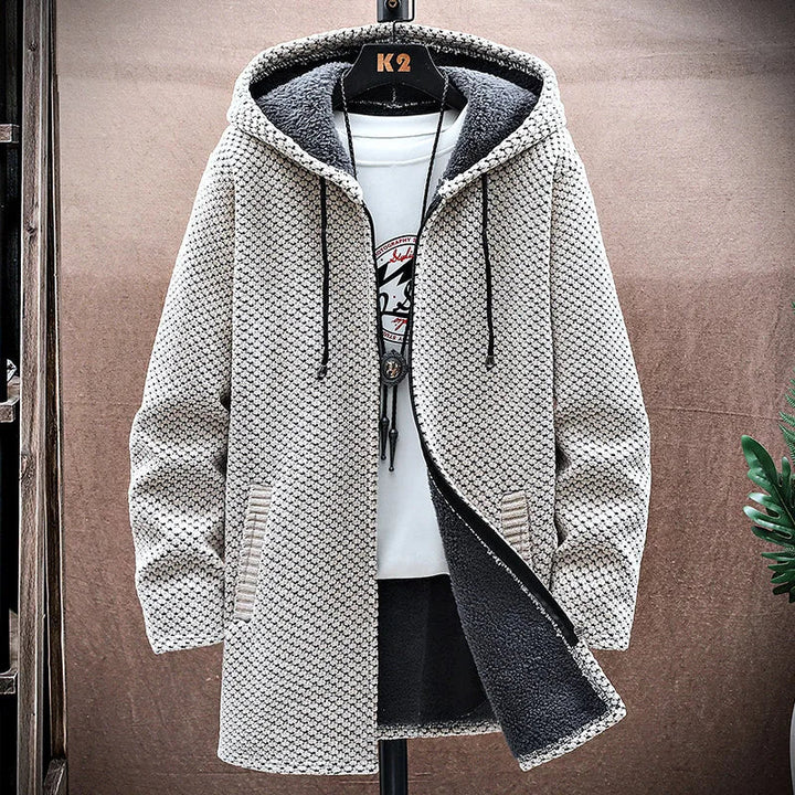 Męska Bluza z Kapturem Streetwear Zamek | Długa