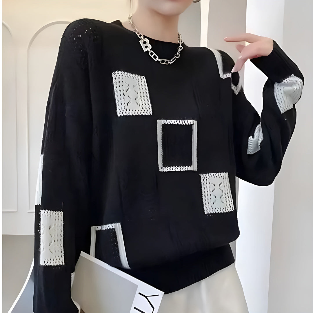 Damski Sweter Patchwork | Kolorowy
