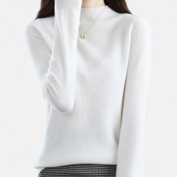 Damski Sweter Golf Ciepły z Dzianiny | Zimowy
