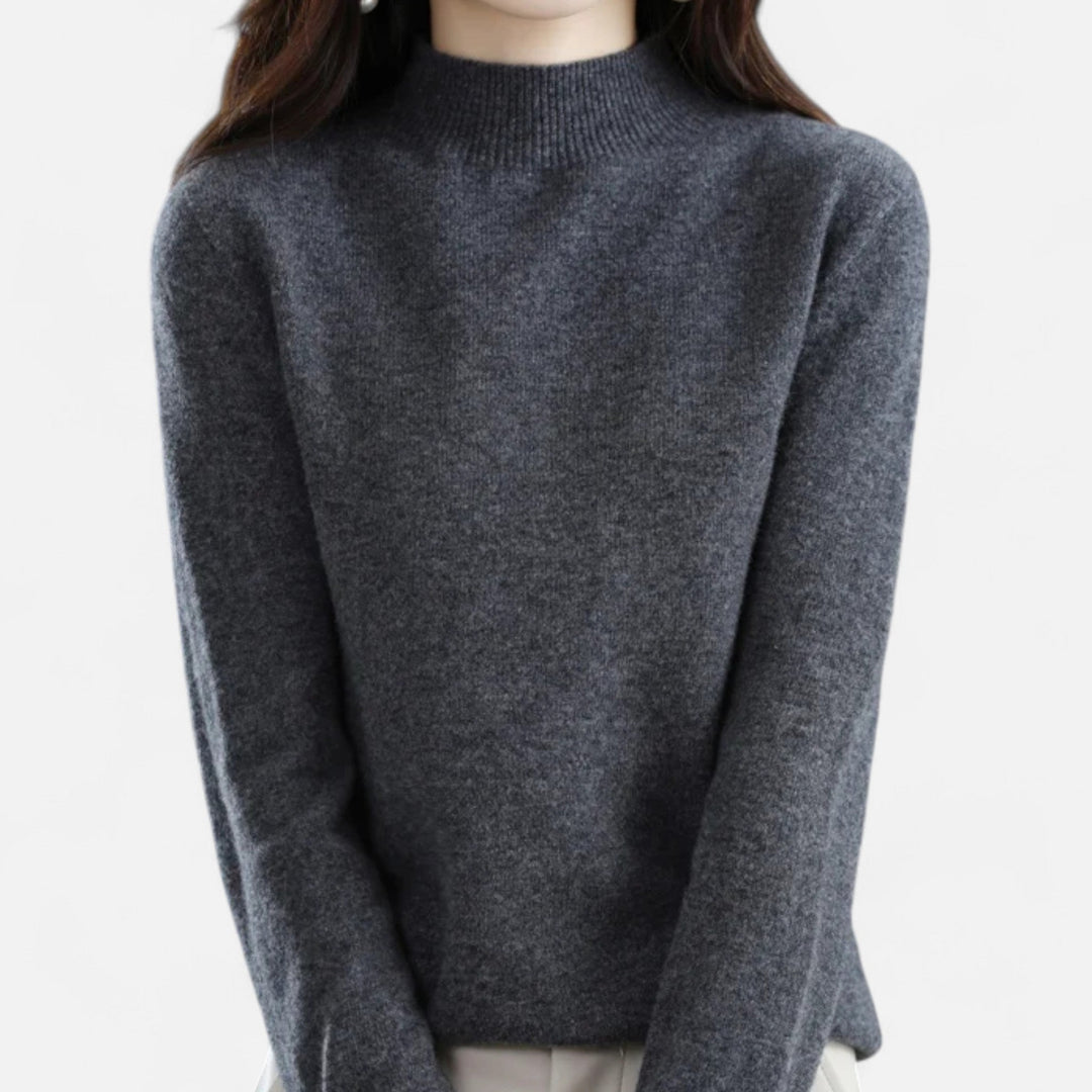 Damski Sweter Golf Ciepły z Dzianiny | Zimowy