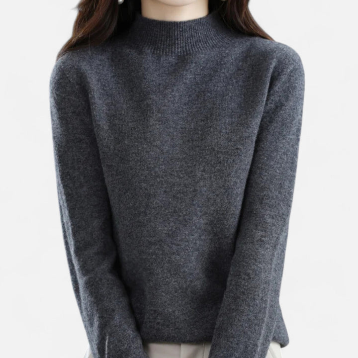 Damski Sweter Golf Ciepły z Dzianiny | Zimowy