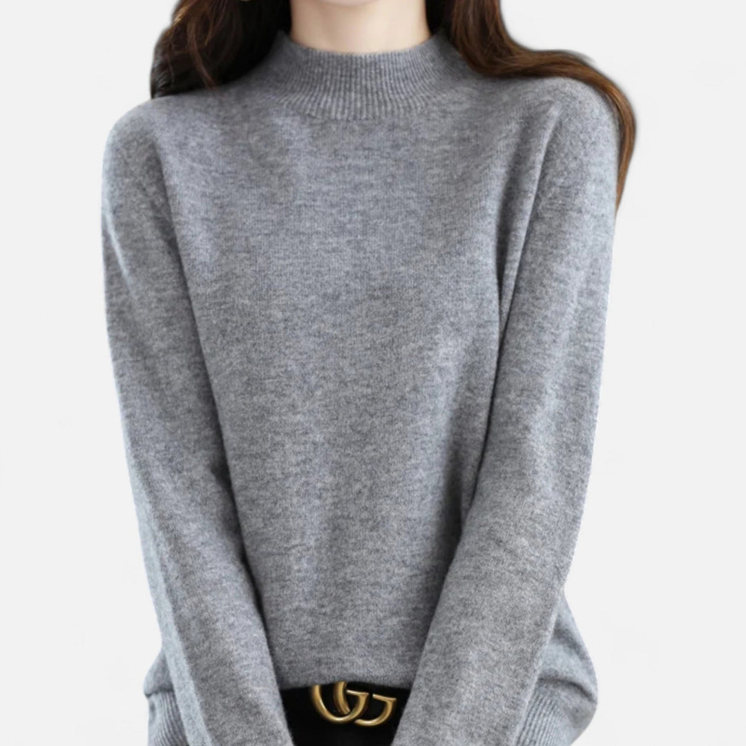 Damski Sweter Golf Ciepły z Dzianiny | Zimowy