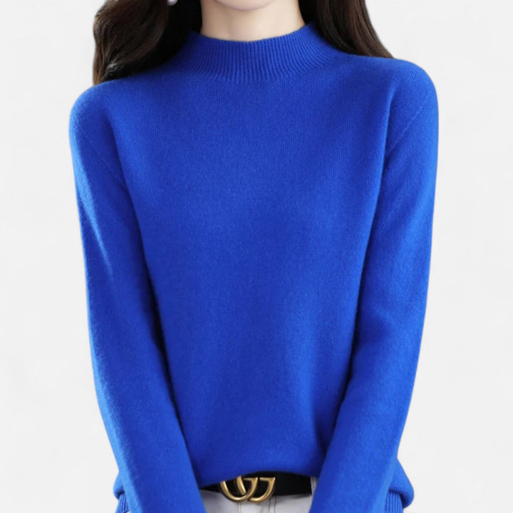 Damski Sweter Golf Ciepły z Dzianiny | Zimowy
