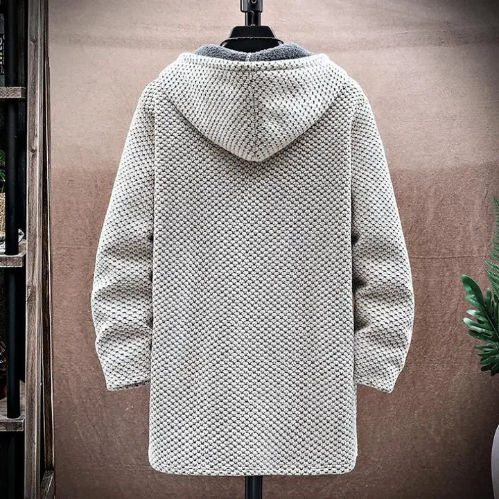 Męska Bluza z Kapturem Streetwear Zamek | Długa