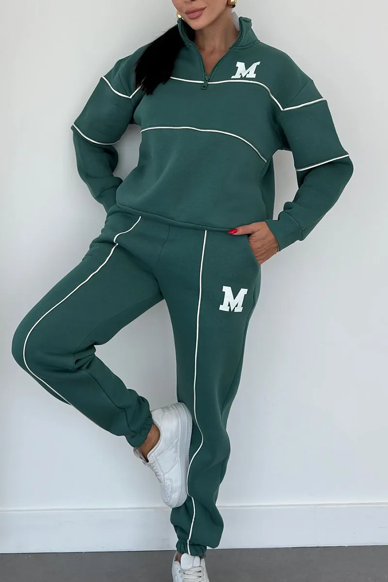 Damski Dres Streetwear Oversize Prążkowany | Sportowy
