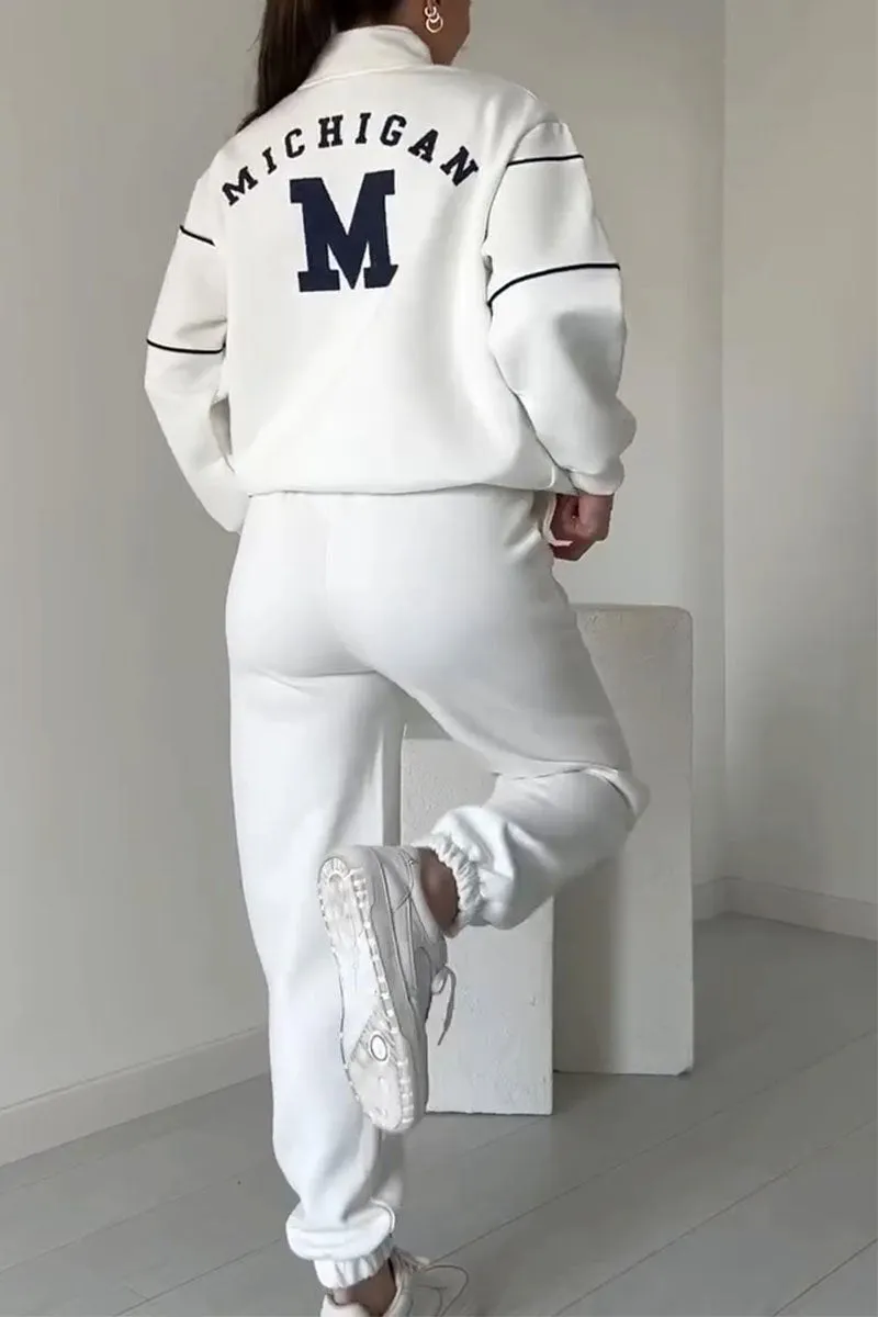 Damski Dres Streetwear Oversize Prążkowany | Sportowy