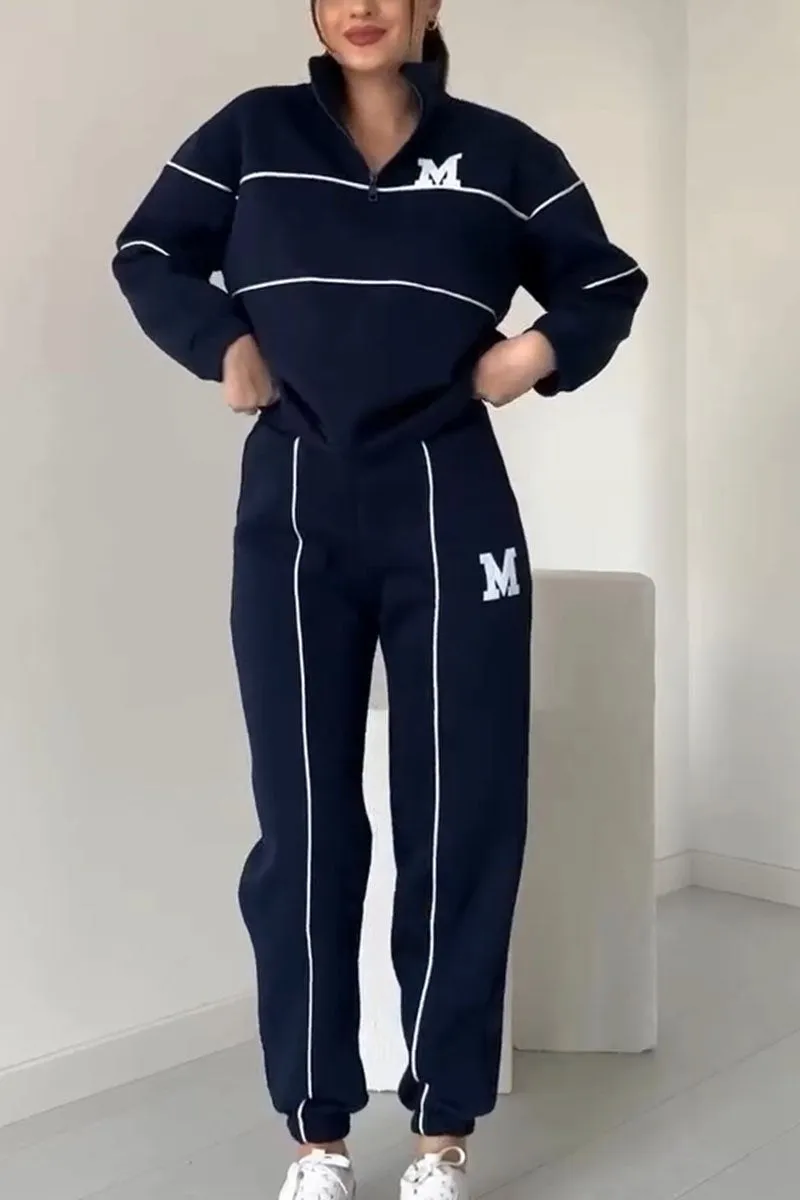 Damski Dres Streetwear Oversize Prążkowany | Sportowy