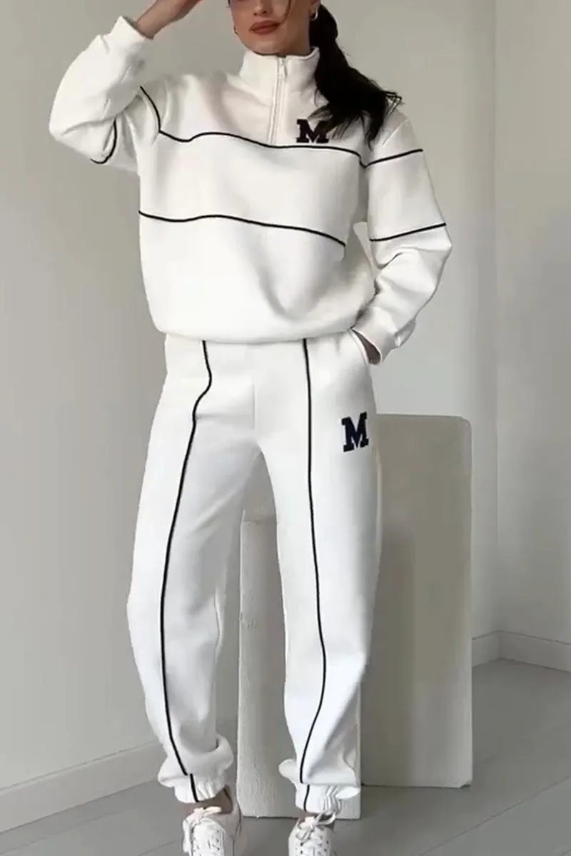 Damski Dres Streetwear Oversize Prążkowany | Sportowy