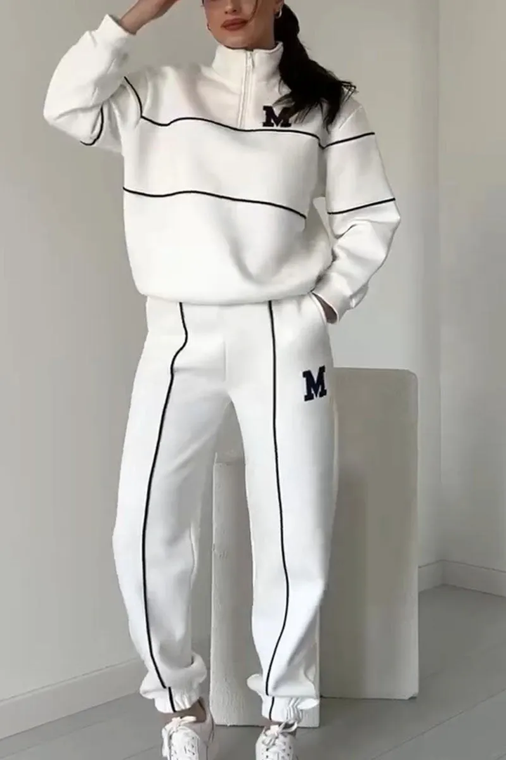 Damski Dres Streetwear Oversize Prążkowany | Sportowy