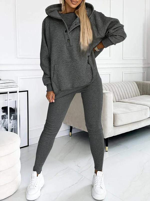 Damski Dres Slim Fit Zimowy z Kapturem | Oversize