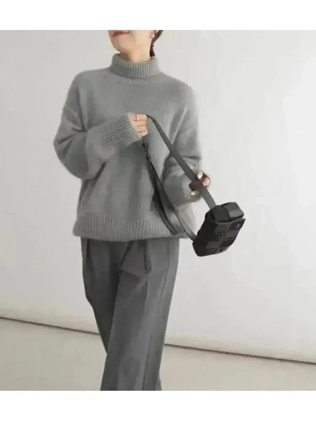 Damski Sweter Golf Zimowy | Elegancki