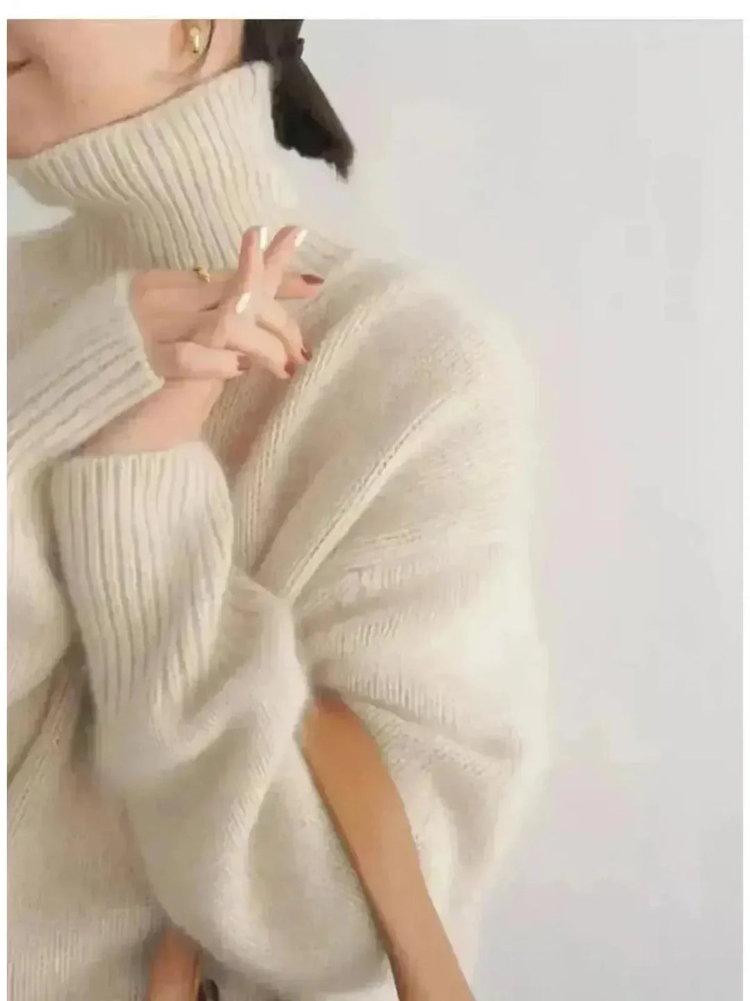 Damski Sweter Golf Zimowy | Elegancki