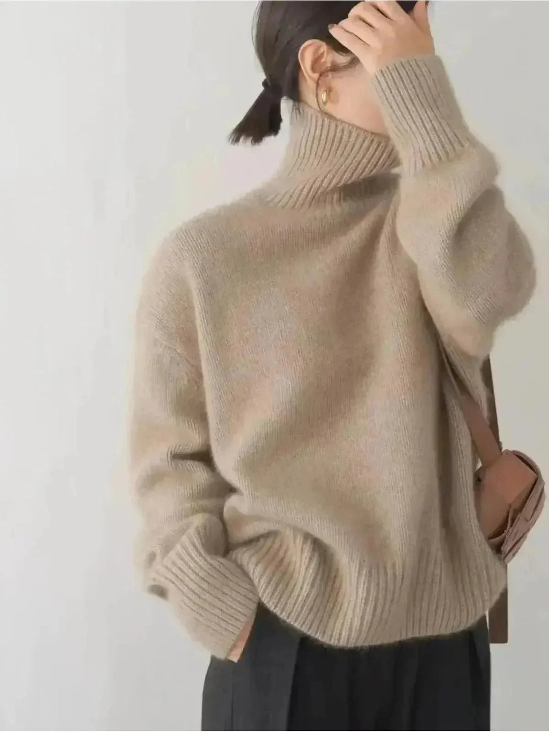 Damski Sweter Golf Zimowy | Elegancki
