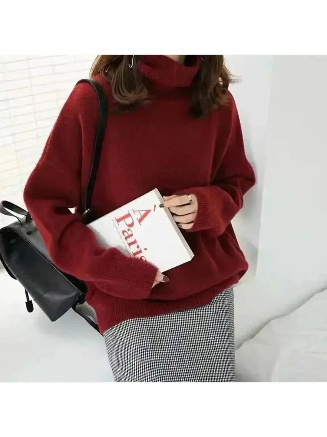 Damski Sweter Golf Zimowy | Elegancki