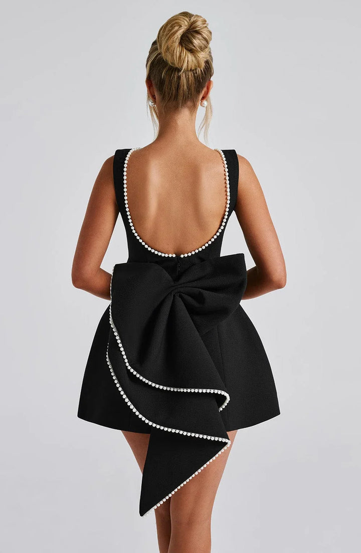 Elegancka Sukienka Damska z Kokardą | Mini