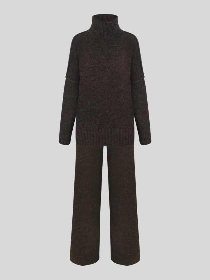 Damski Dres Szerokie Nogawki Oversize | z Dzianiny