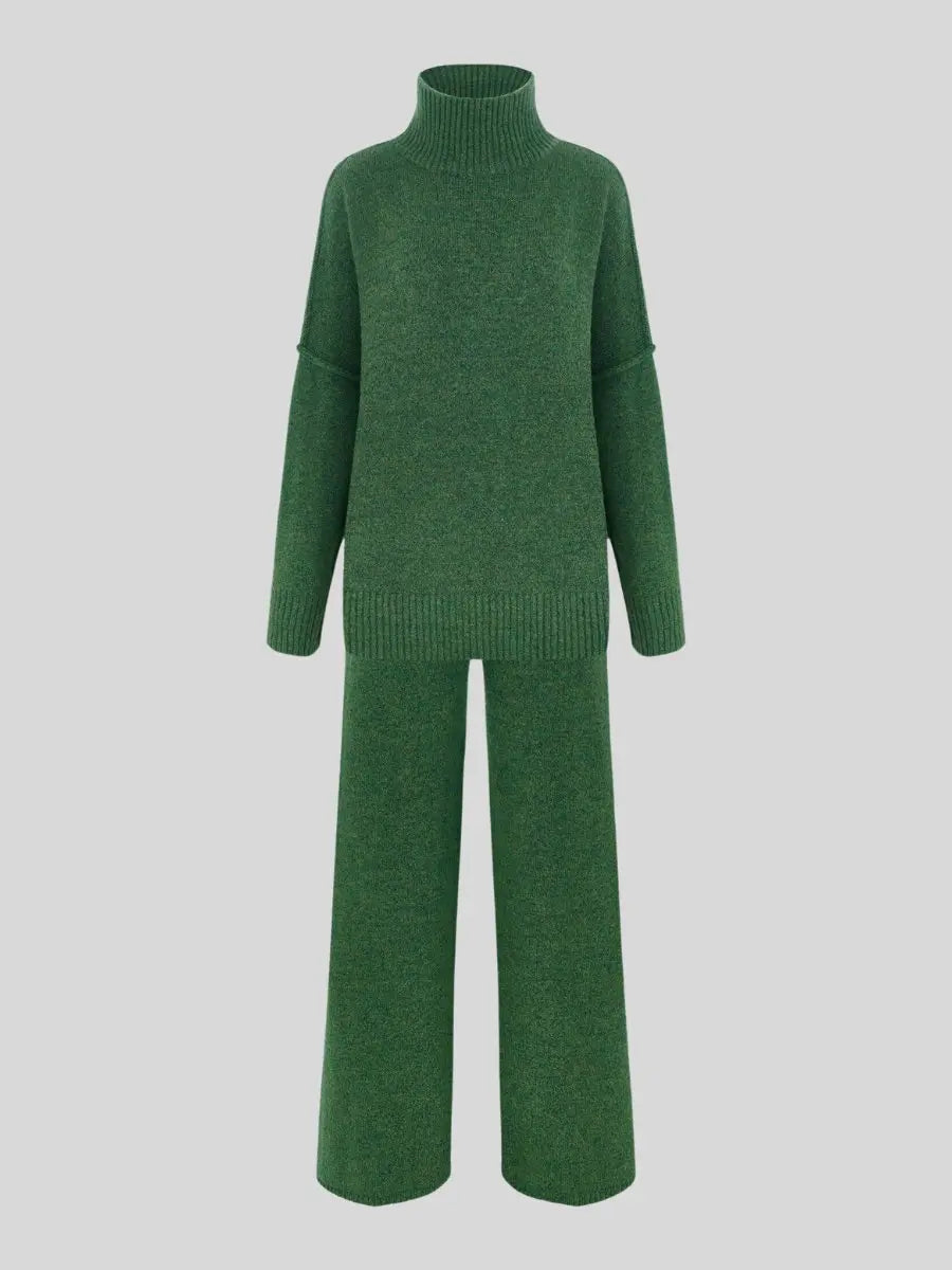 Damski Dres Szerokie Nogawki Oversize | z Dzianiny