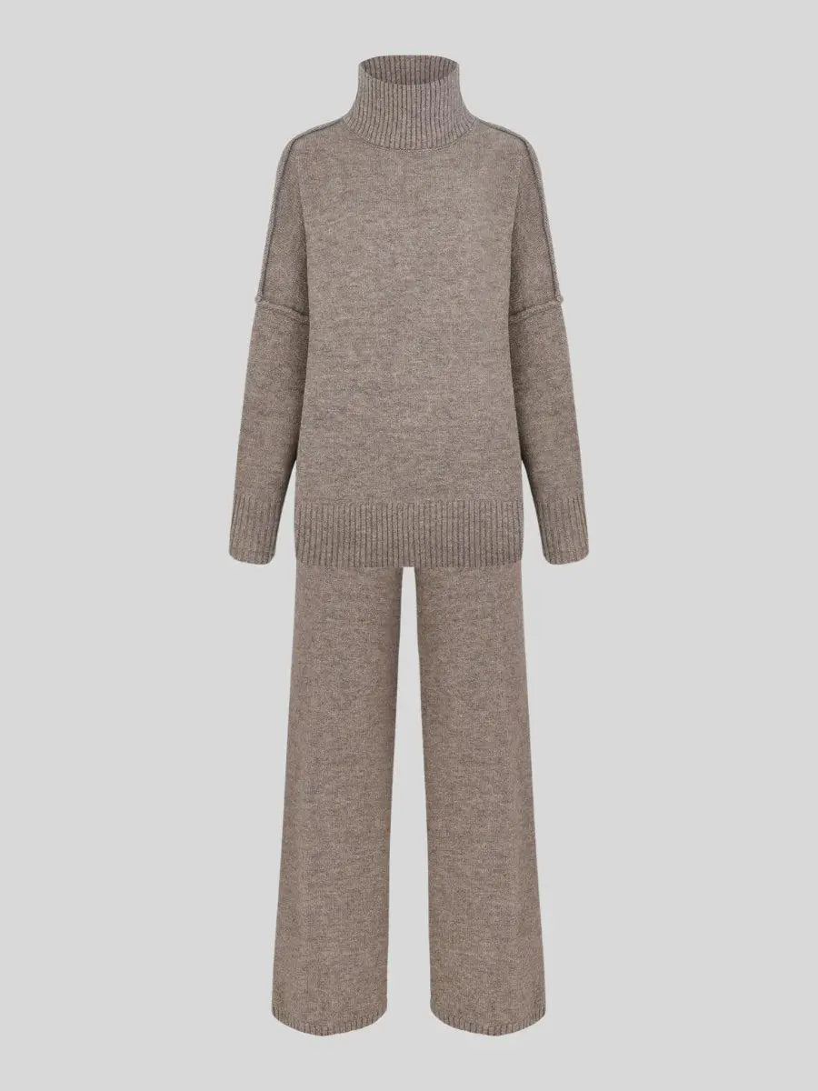Damski Dres Szerokie Nogawki Oversize | z Dzianiny