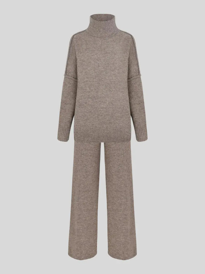 Damski Dres Szerokie Nogawki Oversize | z Dzianiny