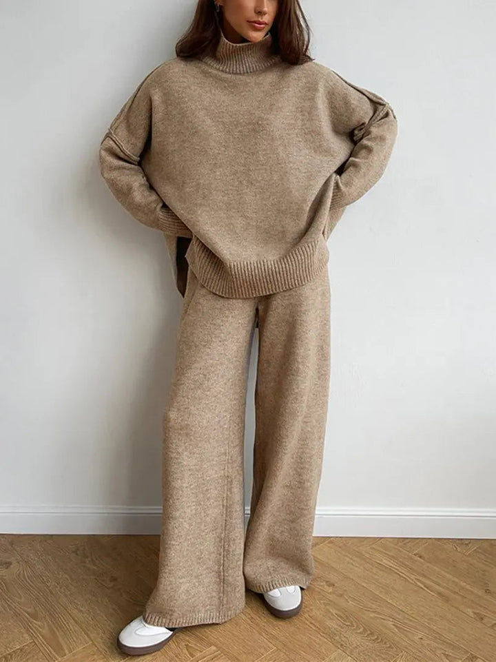 Damski Dres Szerokie Nogawki Oversize | z Dzianiny
