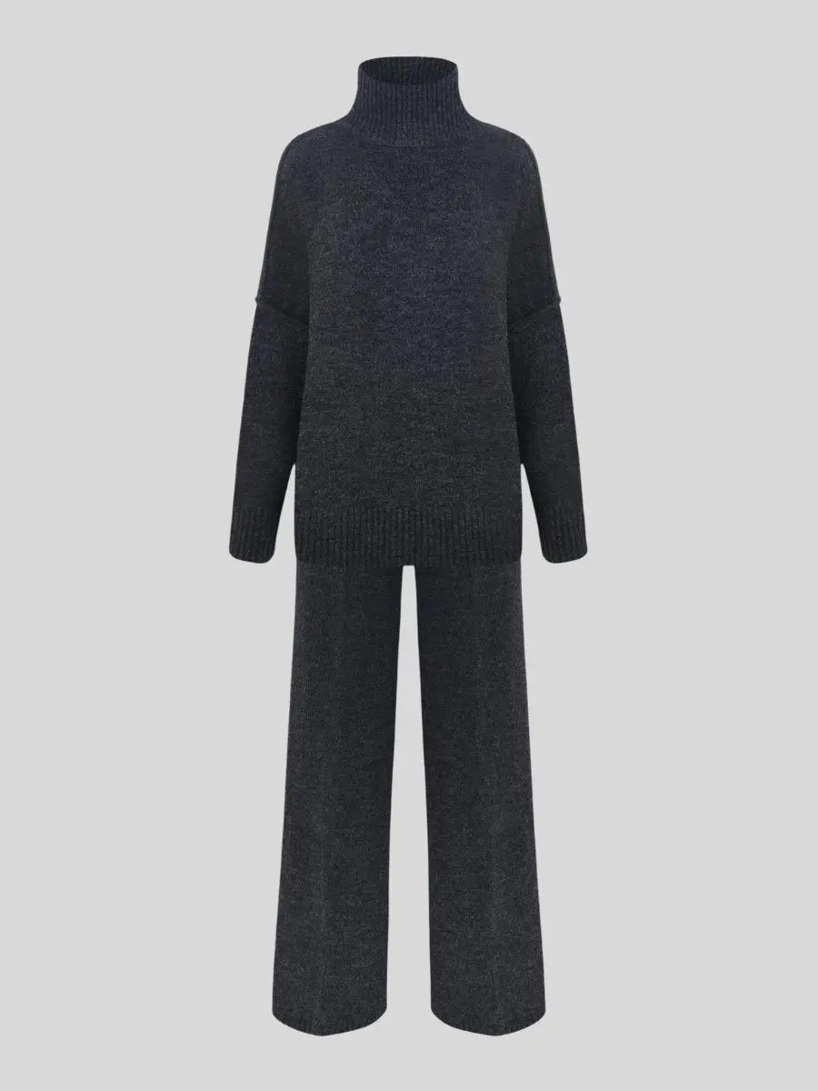 Damski Dres Szerokie Nogawki Oversize | z Dzianiny
