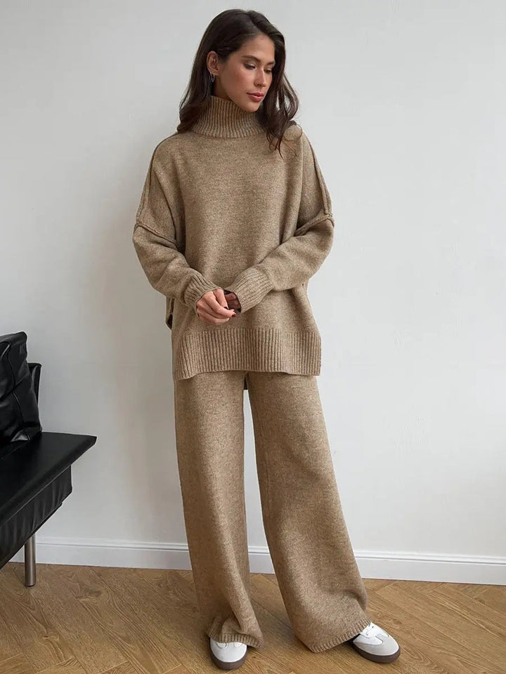 Damski Dres Szerokie Nogawki Oversize | z Dzianiny