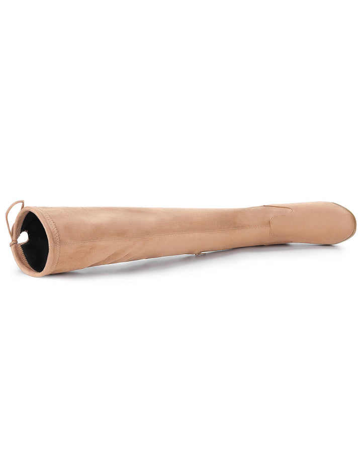 Damskie Kozaki Sznurowane do Kolan | Zamek Błyskawiczny